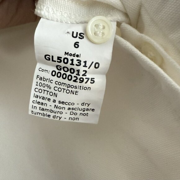 G Label by Goop Cady Puff-Sleeve Jumpsuit White Size 6 Wide Leg - Picture 7 of 8